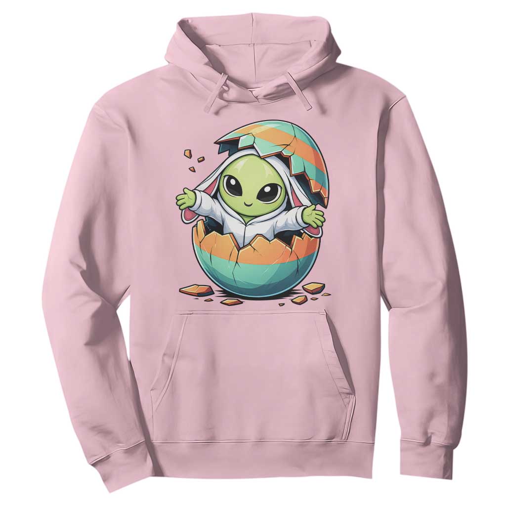 Funny Alien Bunny Ears Easter Hoodie Extraterrestrial Gift TS12 Light Pink Print Your Wear