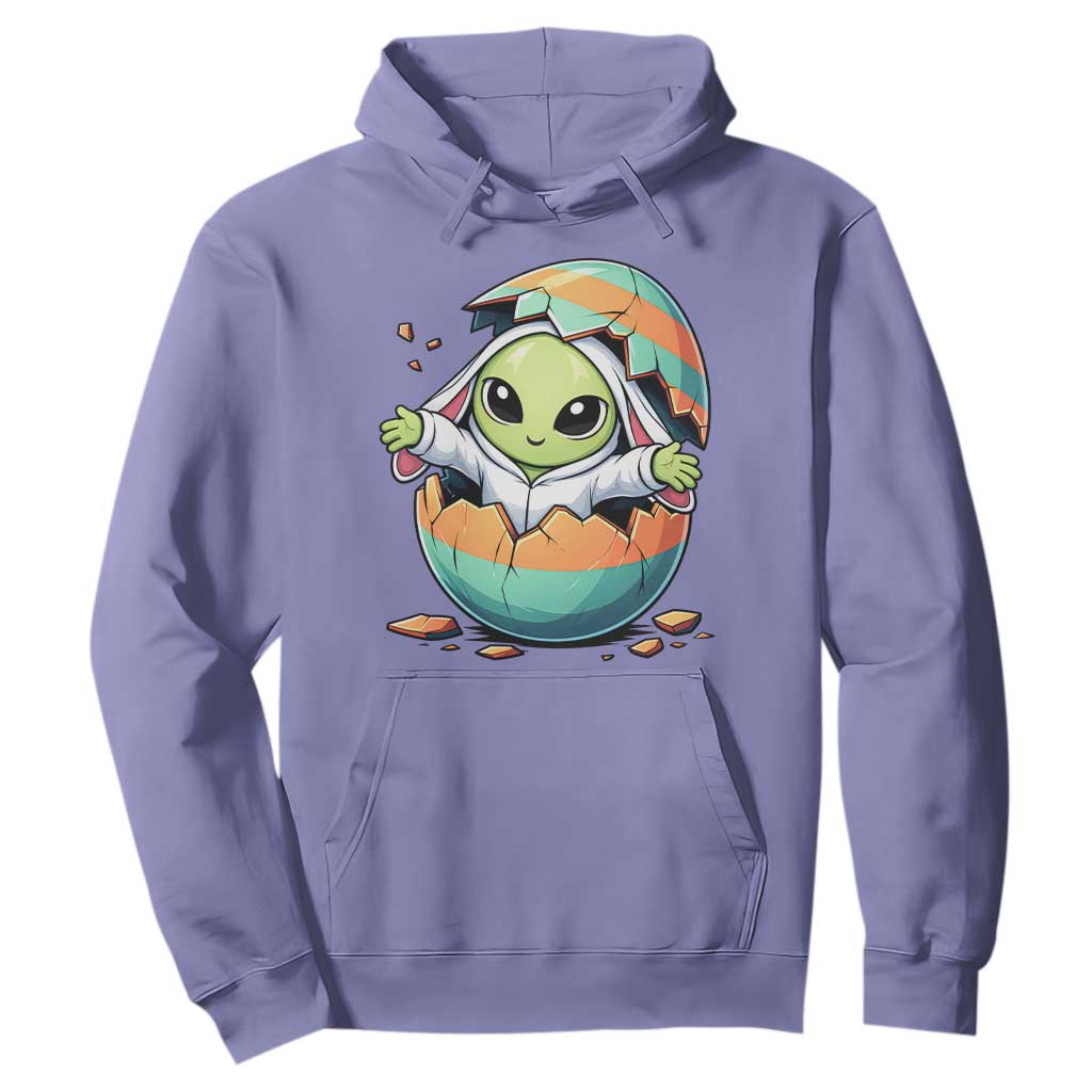Funny Alien Bunny Ears Easter Hoodie Extraterrestrial Gift TS12 Violet Print Your Wear