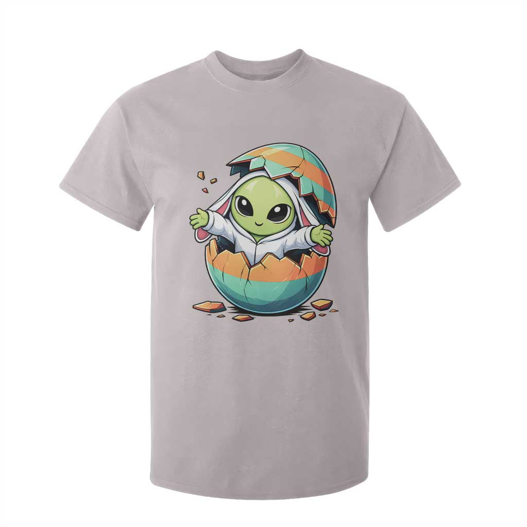 Funny Alien Bunny Ears Easter T Shirt For Kid Extraterrestrial Gift TS12 Ice Gray Print Your Wear
