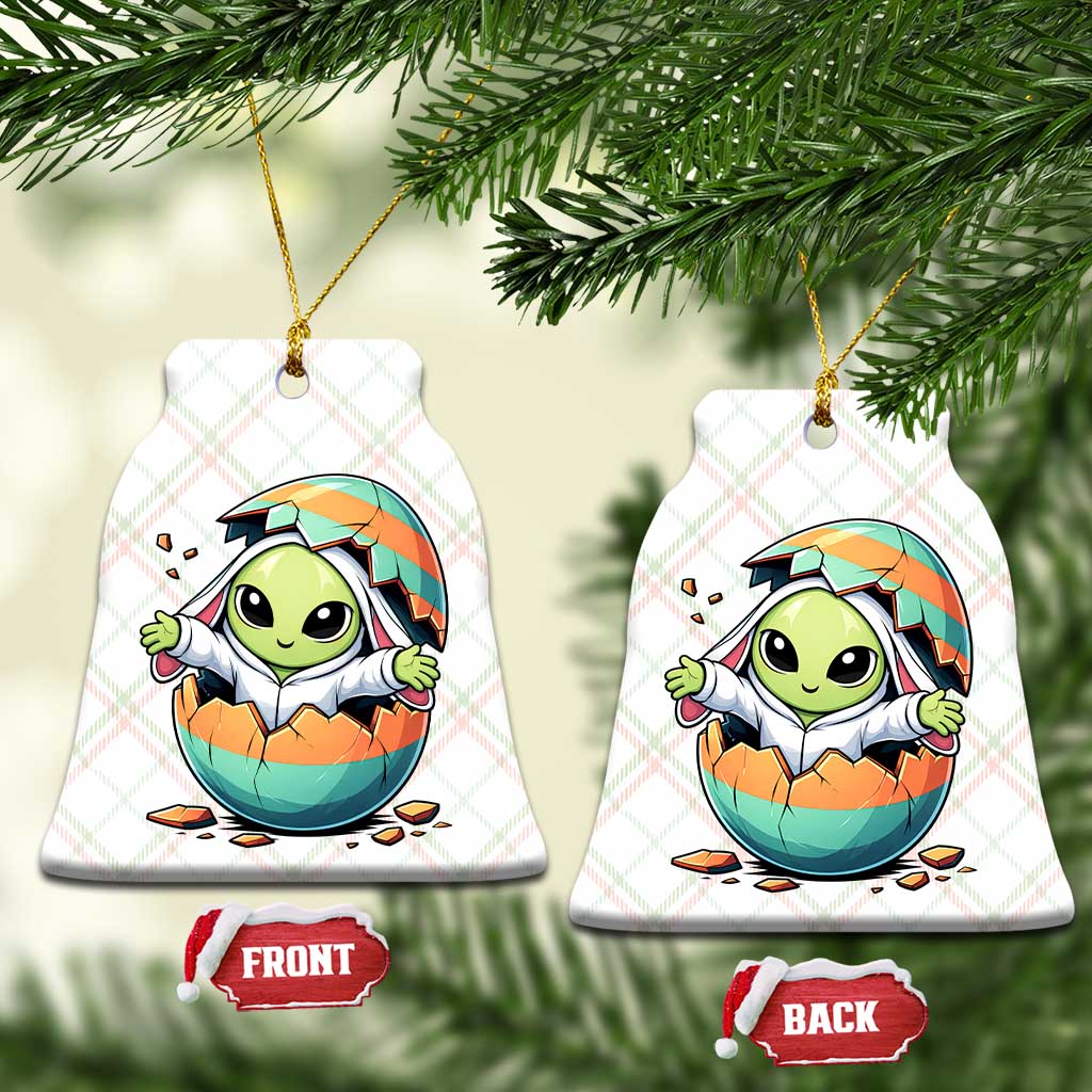 Funny Alien Bunny Ears Easter Ceramic Ornament Extraterrestrial Gift TS12 Print Your Wear