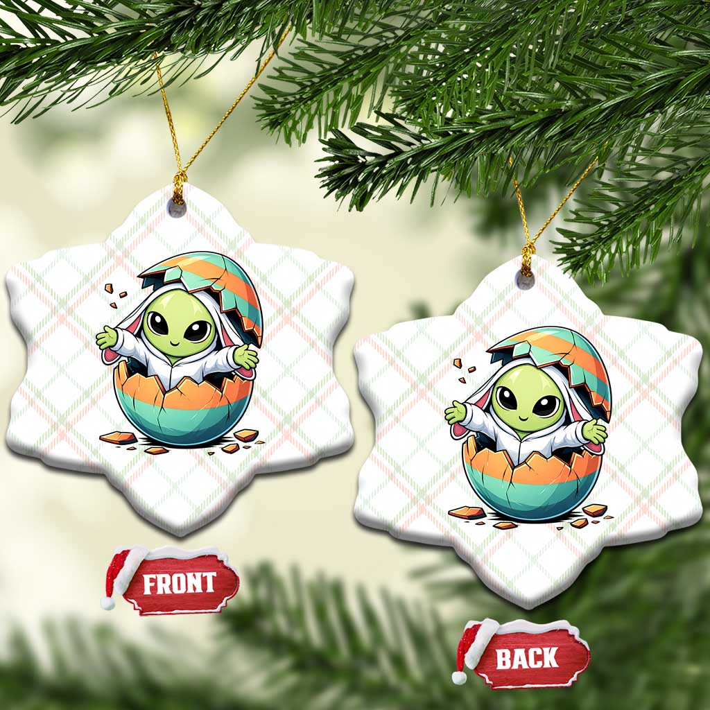 Funny Alien Bunny Ears Easter Ceramic Ornament Extraterrestrial Gift TS12 Print Your Wear