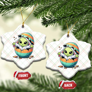 Funny Alien Bunny Ears Easter Ceramic Ornament Extraterrestrial Gift TS12 Print Your Wear