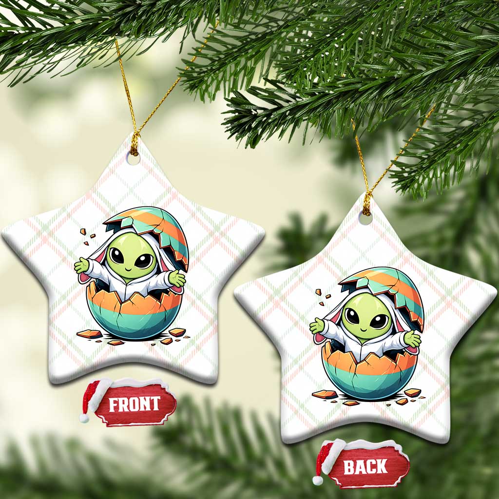 Funny Alien Bunny Ears Easter Ceramic Ornament Extraterrestrial Gift TS12 Print Your Wear