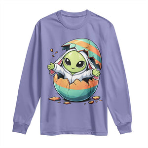 Funny Alien Bunny Ears Easter Long Sleeve Shirt Extraterrestrial Gift TS12 Violet Print Your Wear