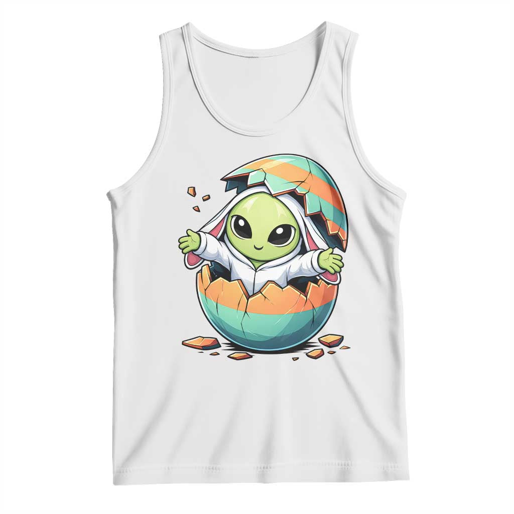 Funny Alien Bunny Ears Easter Tank Top Extraterrestrial Gift TS12 White Print Your Wear