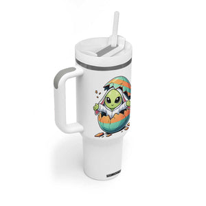 Funny Alien Bunny Ears Easter Tumbler With Handle Extraterrestrial Gift TS12 Print Your Wear