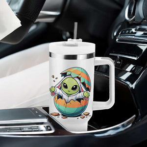 Funny Alien Bunny Ears Easter Tumbler With Handle Extraterrestrial Gift TS12 Print Your Wear