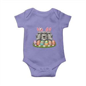Easter Island Moai Bunny Ears Baby Onesie Funny Archaeology Gift TS12 Violet Print Your Wear