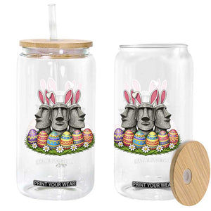 Easter Island Moai Bunny Ears Glass Can Funny Archaeology Gift TS12 Print Your Wear