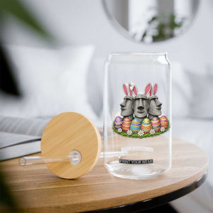 Easter Island Moai Bunny Ears Glass Can Funny Archaeology Gift TS12 Print Your Wear