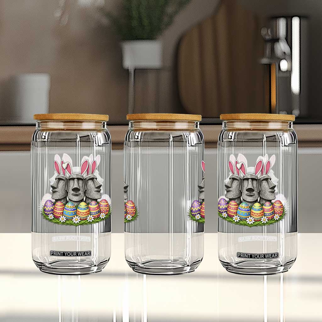 Easter Island Moai Bunny Ears Glass Can Funny Archaeology Gift TS12 Print Your Wear