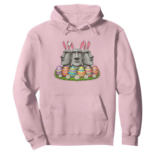 Easter Island Moai Bunny Ears Hoodie Funny Archaeology Gift TS12 Light Pink Print Your Wear
