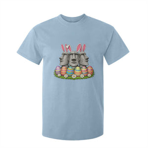 Easter Island Moai Bunny Ears T Shirt For Kid Funny Archaeology Gift TS12 Light Blue Print Your Wear