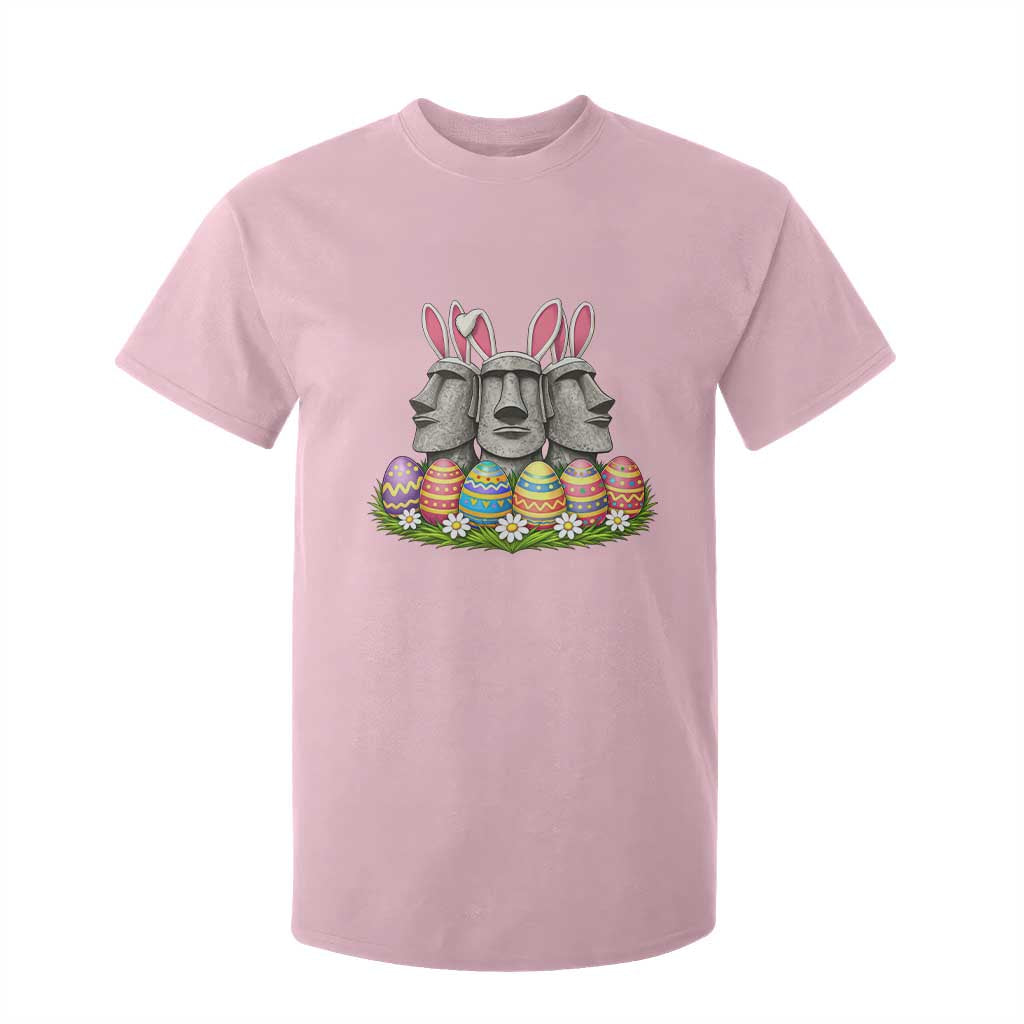 Easter Island Moai Bunny Ears T Shirt For Kid Funny Archaeology Gift TS12 Light Pink Print Your Wear
