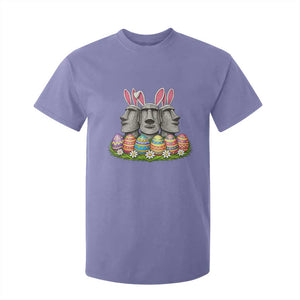 Easter Island Moai Bunny Ears T Shirt For Kid Funny Archaeology Gift TS12 Violet Print Your Wear