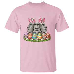 Easter Island Moai Bunny Ears T Shirt Funny Archaeology Gift TS12 Light Pink Print Your Wear