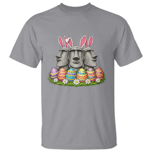 Easter Island Moai Bunny Ears T Shirt Funny Archaeology Gift TS12 Sport Gray Print Your Wear