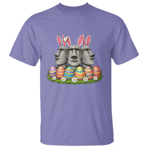 Easter Island Moai Bunny Ears T Shirt Funny Archaeology Gift TS12 Violet Print Your Wear