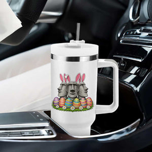 Easter Island Moai Bunny Ears Tumbler With Handle Funny Archaeology Gift TS12 Print Your Wear