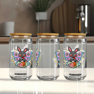 Funny Easter Bunny Mothman Loves Glazed Ham Glass Can TS12 Print Your Wear