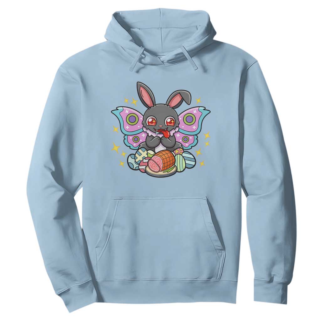 Funny Easter Bunny Mothman Loves Glazed Ham Hoodie TS12 Light Blue Print Your Wear