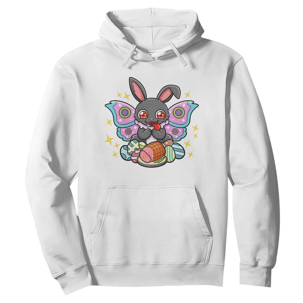 Funny Easter Bunny Mothman Loves Glazed Ham Hoodie TS12 White Print Your Wear