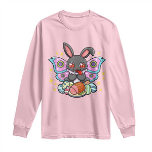 Funny Easter Bunny Mothman Loves Glazed Ham Long Sleeve Shirt TS12 Light Pink Print Your Wear