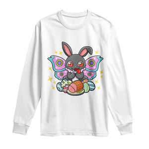Funny Easter Bunny Mothman Loves Glazed Ham Long Sleeve Shirt TS12 White Print Your Wear