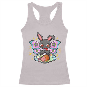 Funny Easter Bunny Mothman Loves Glazed Ham Racerback Tank Top TS12 Ice Gray Print Your Wear