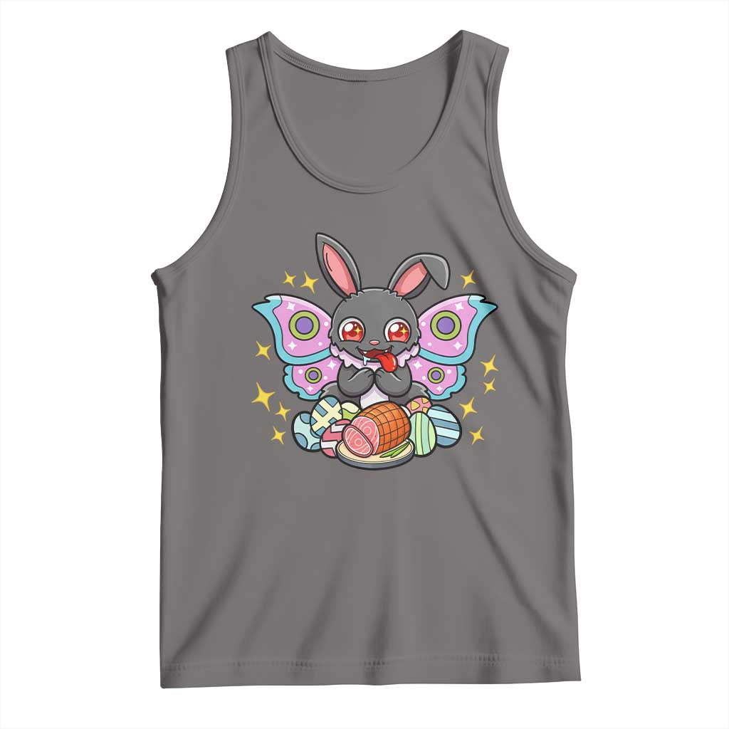 Funny Easter Bunny Mothman Loves Glazed Ham Tank Top TS12 Deep Heather Print Your Wear