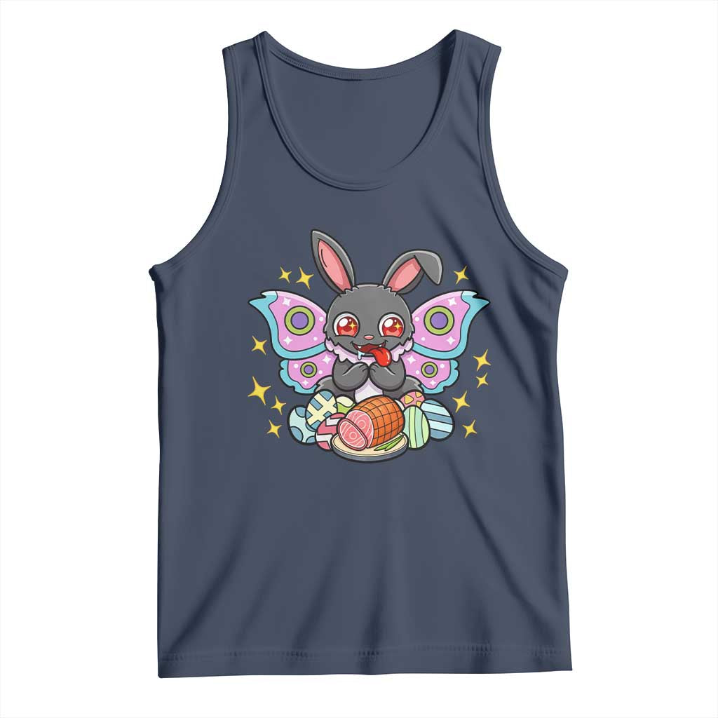 Funny Easter Bunny Mothman Loves Glazed Ham Tank Top TS12 Navy Print Your Wear