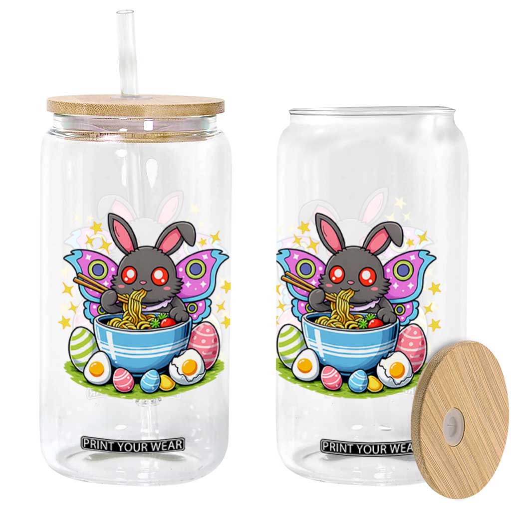 Funny Easter Mothman Eating Ramen Glass Can Cryptid Lover Gift TS12 Print Your Wear