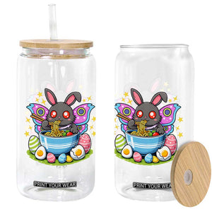 Funny Easter Mothman Eating Ramen Glass Can Cryptid Lover Gift TS12 Print Your Wear