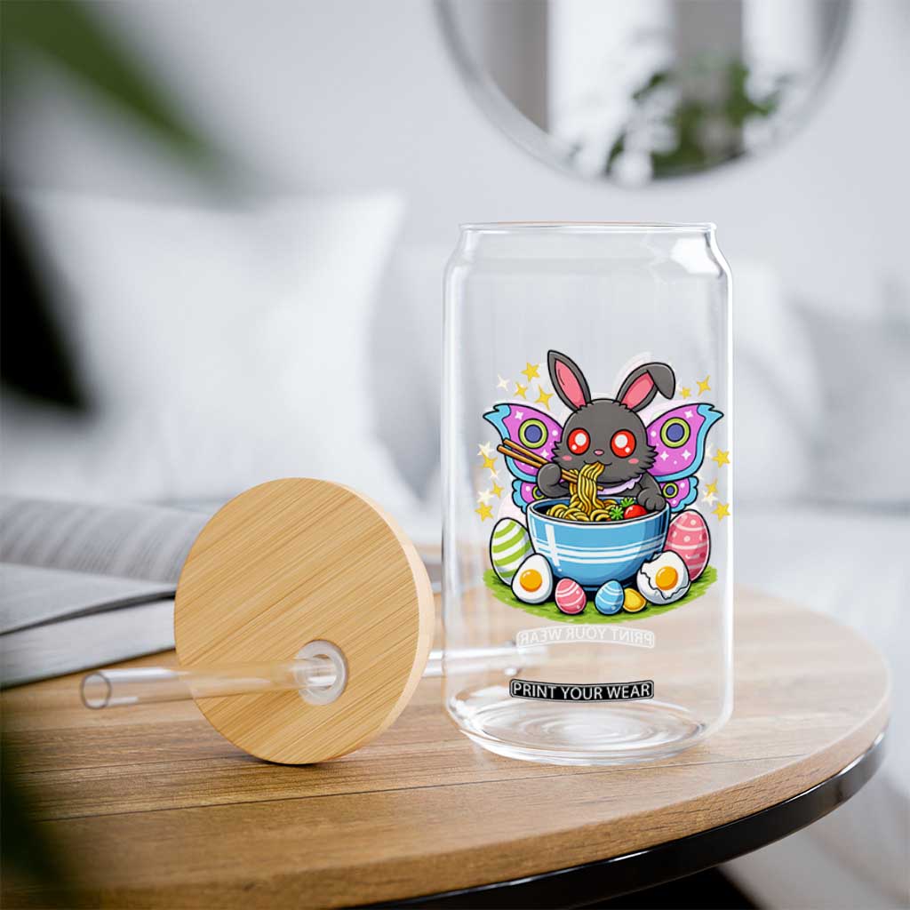 Funny Easter Mothman Eating Ramen Glass Can Cryptid Lover Gift TS12 Print Your Wear