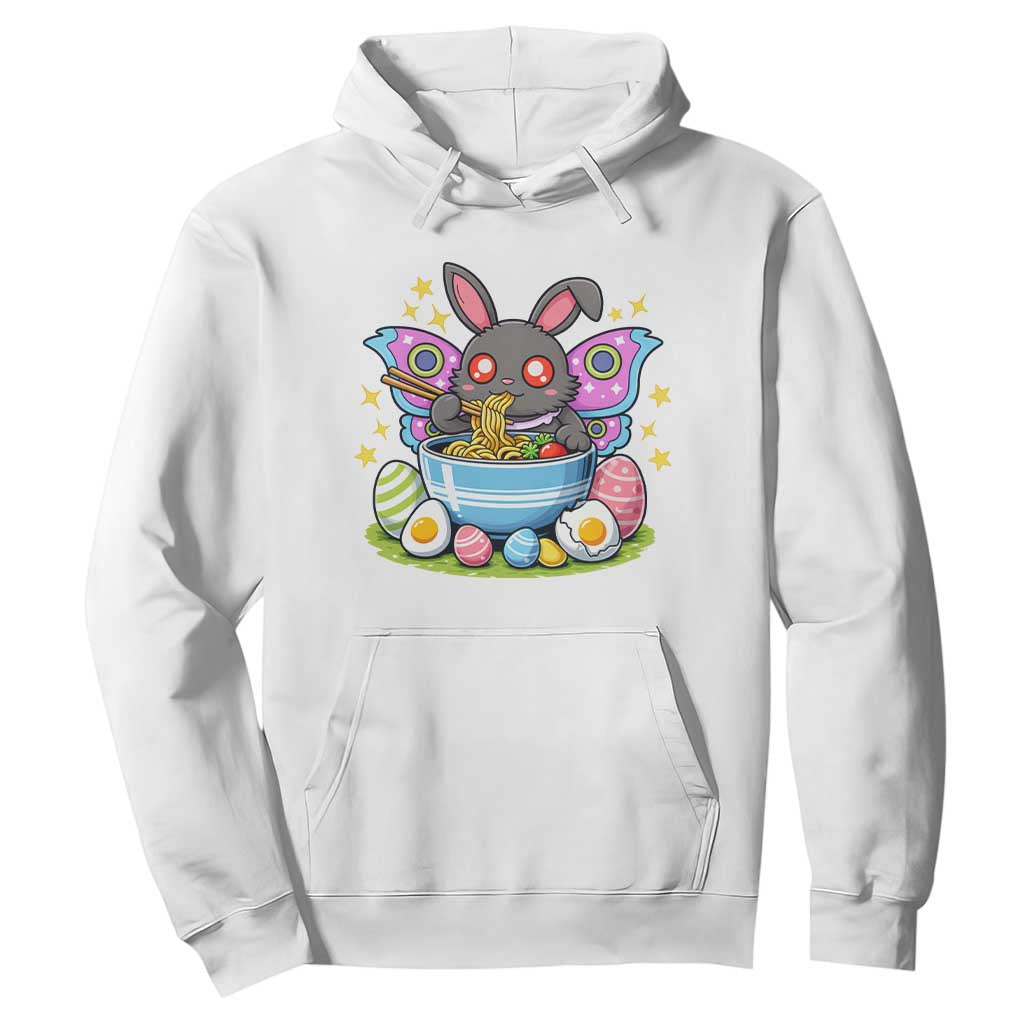 Funny Easter Mothman Eating Ramen Hoodie Cryptid Lover Gift TS12 White Print Your Wear