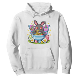 Funny Easter Mothman Eating Ramen Hoodie Cryptid Lover Gift TS12 White Print Your Wear