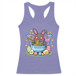 Funny Easter Mothman Eating Ramen Racerback Tank Top Cryptid Lover Gift TS12 Violet Print Your Wear