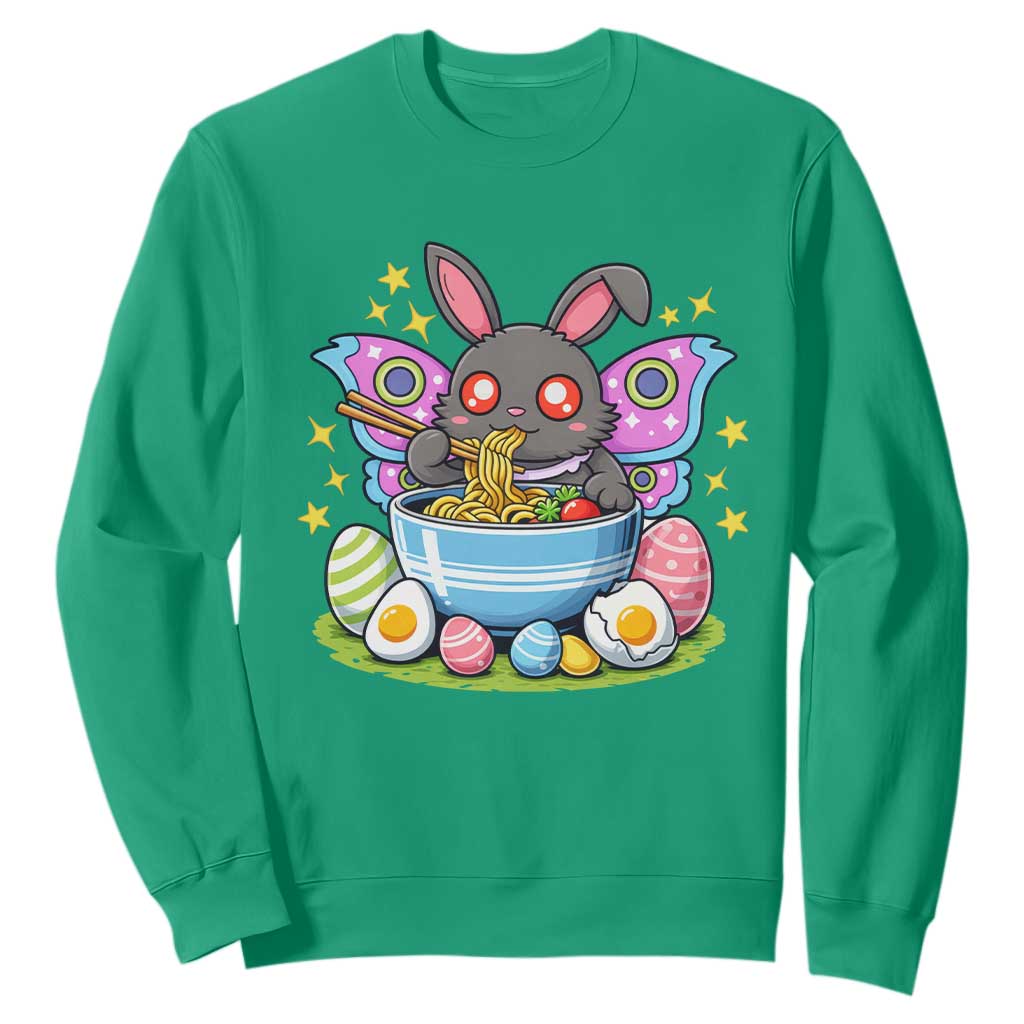 Funny Easter Mothman Eating Ramen Sweatshirt Cryptid Lover Gift TS12 Irish Green Print Your Wear