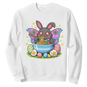 Funny Easter Mothman Eating Ramen Sweatshirt Cryptid Lover Gift TS12 White Print Your Wear