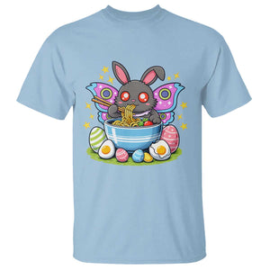 Funny Easter Mothman Eating Ramen T Shirt Cryptid Lover Gift TS12 Light Blue Print Your Wear