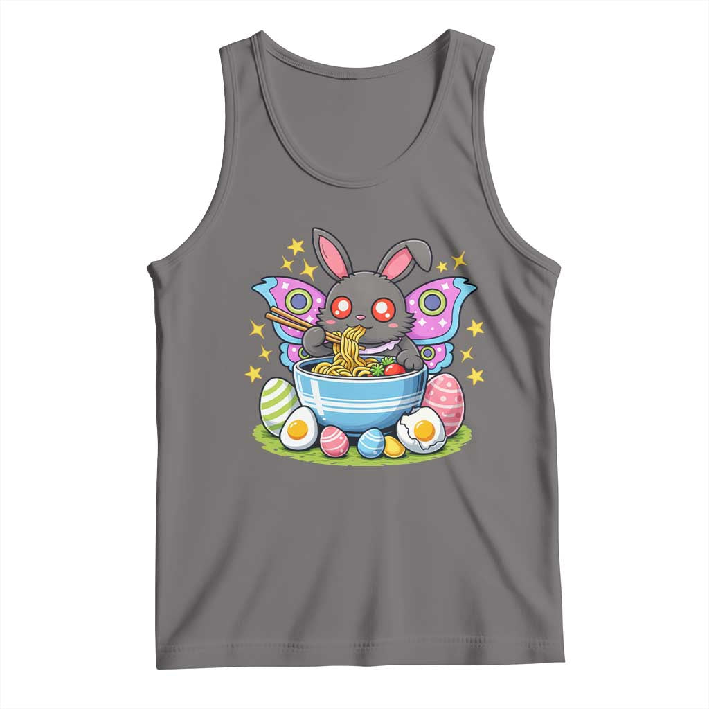 Funny Easter Mothman Eating Ramen Tank Top Cryptid Lover Gift TS12 Deep Heather Print Your Wear