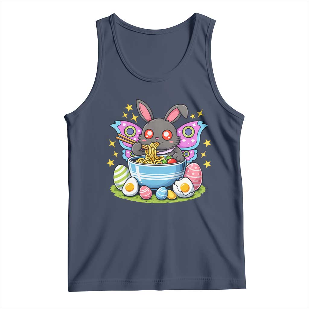 Funny Easter Mothman Eating Ramen Tank Top Cryptid Lover Gift TS12 Navy Print Your Wear