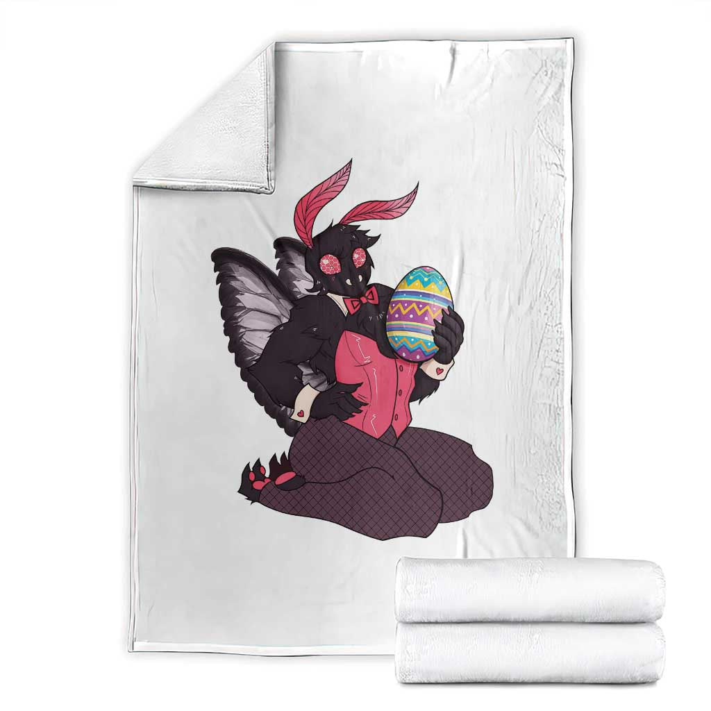 Sexy Easter Bunny Mothman Throw Blanket Cryptid Humor Gift TS12 White Print Your Wear