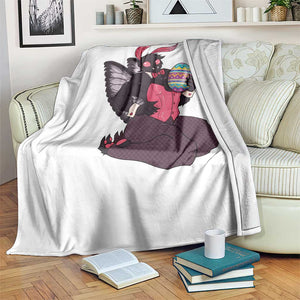 Sexy Easter Bunny Mothman Throw Blanket Cryptid Humor Gift TS12 Print Your Wear
