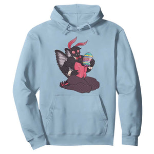 Sexy Easter Bunny Mothman Hoodie Cryptid Humor Gift TS12 Light Blue Print Your Wear