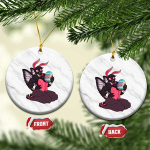 Sexy Easter Bunny Mothman Ceramic Ornament Cryptid Humor Gift TS12 1pc White Marble Print Your Wear