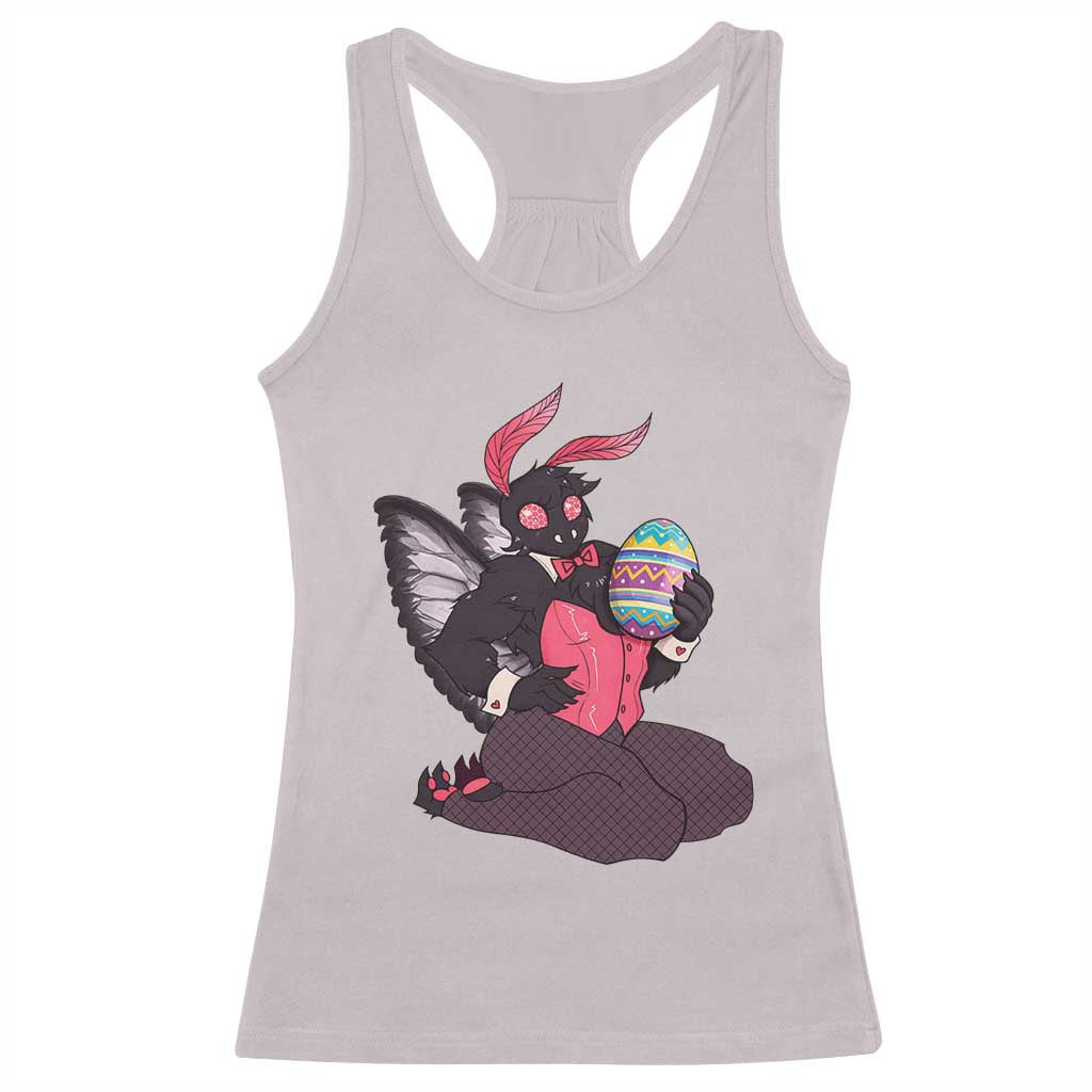 Sexy Easter Bunny Mothman Racerback Tank Top Cryptid Humor Gift TS12 Ice Gray Print Your Wear