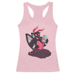 Sexy Easter Bunny Mothman Racerback Tank Top Cryptid Humor Gift TS12 Light Pink Print Your Wear