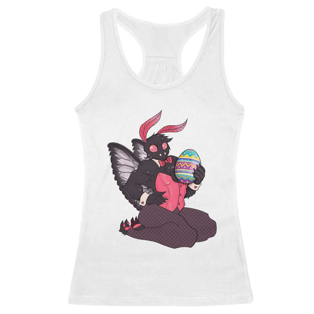Sexy Easter Bunny Mothman Racerback Tank Top Cryptid Humor Gift TS12 White Print Your Wear