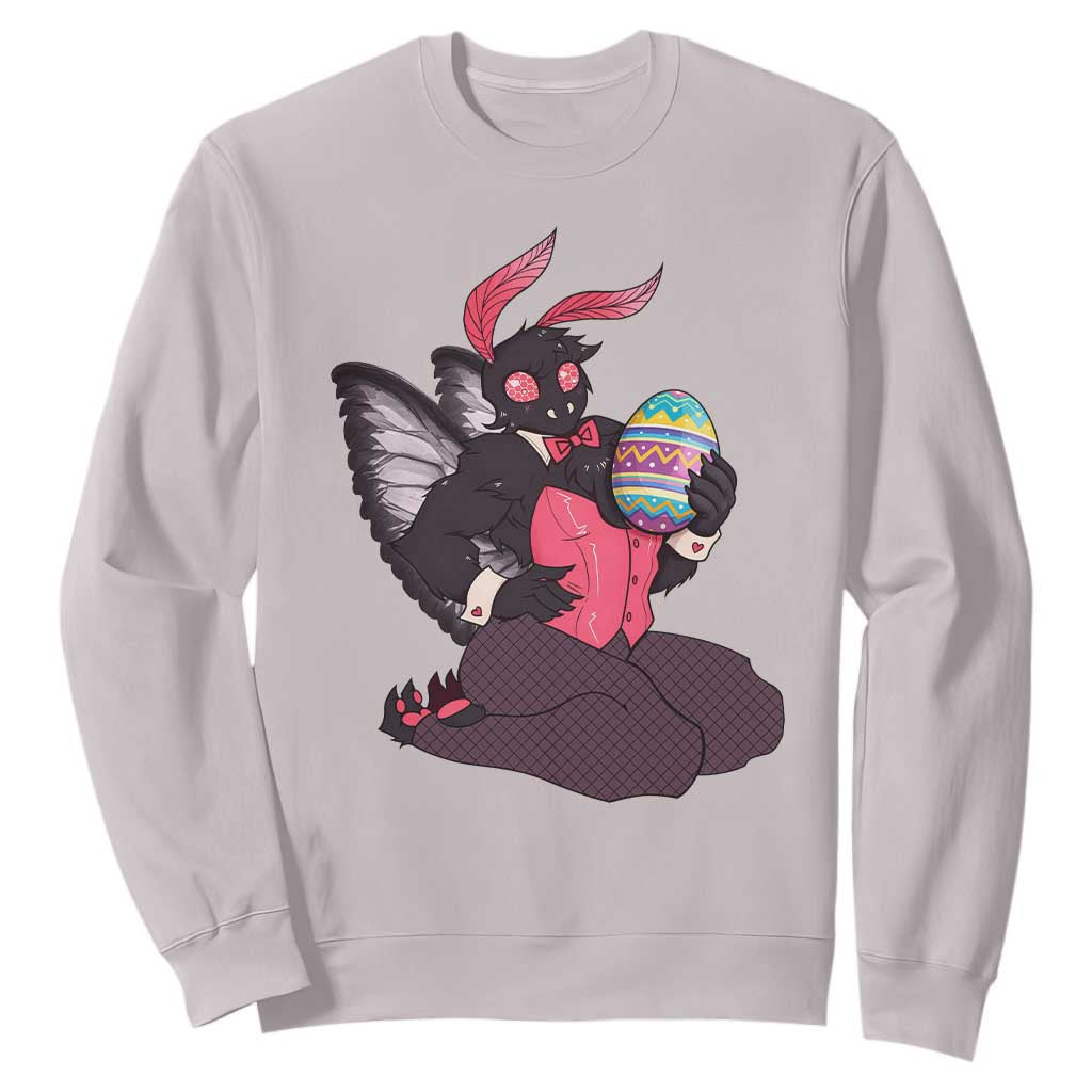 Sexy Easter Bunny Mothman Sweatshirt Cryptid Humor Gift TS12 Ice Gray Print Your Wear